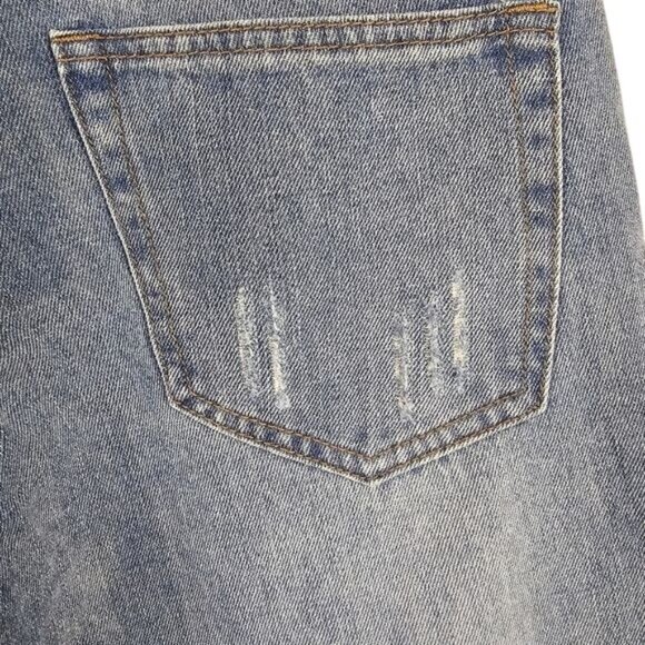 Blank Paige Cotton Jeans Sz L Tapered Leg Distressed Denim Casual High Waist - Picture 4 of 7